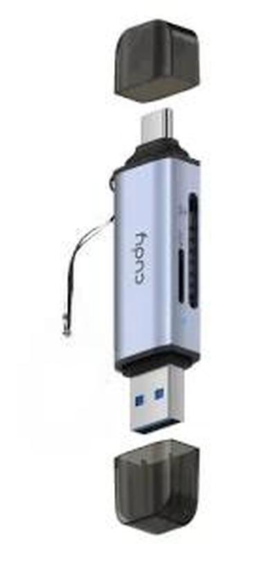 Druga oprema za računare i laptopove: USB-C/USB-A višenamenski čitač kartica – Cudy Kompaktan 2-u-1 čitač — 4
