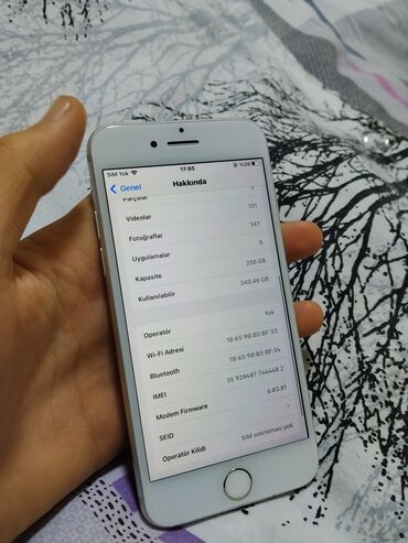 Apple iPhone: IPhone 7, 256 GB, Gümüşü, Barmaq izi — 10
