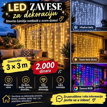 dekora: LED zavese za dekoraciju – 3 x 3 m Stvorite čaroliju svetlosti u — 1