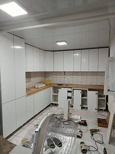 silver kitchen: Кухонный гарнитур угловой, модульный - Планировка: Г-образная, с — 1