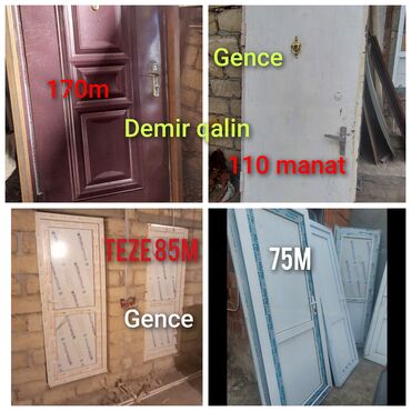 evde qal wekiller: Teze ve islenmis demir ve plastik qapilar pencereler cox sayda var