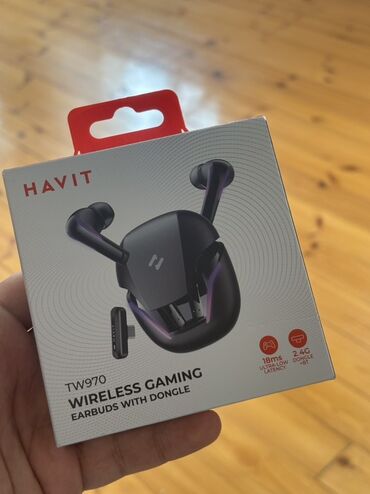 Mikrofonlar: Simsiz (Bluetooth) Qulaqcıqlar, Havit, rəng - Qara