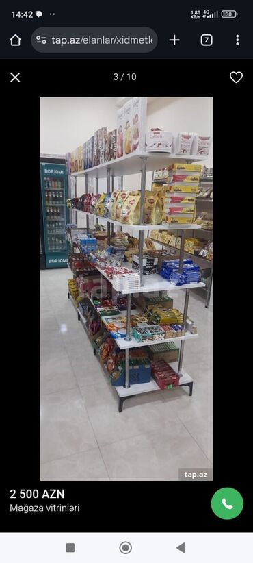 Rəf vitrinləri: Mağaza vitrinləri və ticarət rəfləri dəsti Təsvir: - — 5