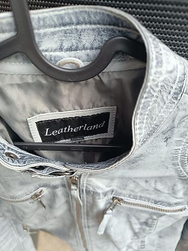 ps sakoi snizenje: Leatherland kožna moto jakna – siva, “washed” efekat - Materijal — 6