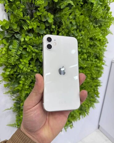 ikinci əl telefonlar iphone: IPhone 11, 128 GB, Ağ, Zəmanət, Simsiz şarj, Sənədlərlə