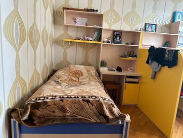 genc yataq otagi: Для мальчика, Односпальная кровать, Письменный стол, Шкаф, Азербайджан, Б/у