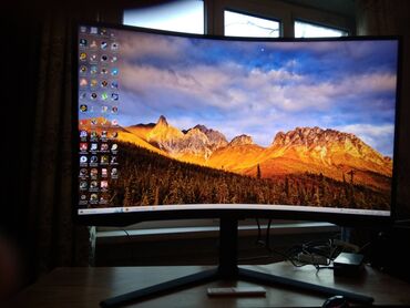 игровые компьютеры: Монитор, Samsung, Жаңы, QLED, 31" - 32"