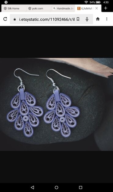 Minđuše: Pirsing, Handmade, Materijal: Epoksi smola — 35