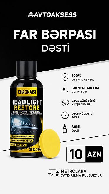 Ehtiyat hissələri: Far Bərpası Dəsti – CHAONAISI Headlight Restore - 100% orijinal — 1