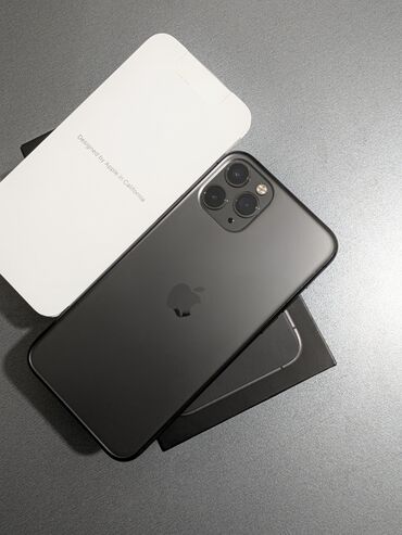 Apple iPhone: IPhone 11 Pro, Б/у, 256 ГБ, Space Gray, Зарядное устройство, Защитное стекло, Чехол, 76 %