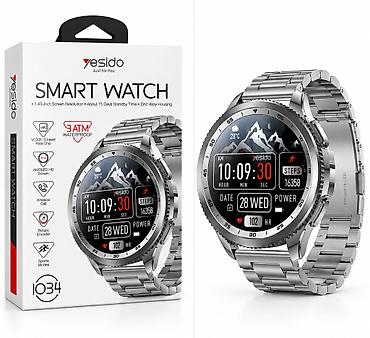 irsad agilli saat: Yesido Smart Watch – paslanmayan poladdan klassik metal kəmərli ağıllı — 1