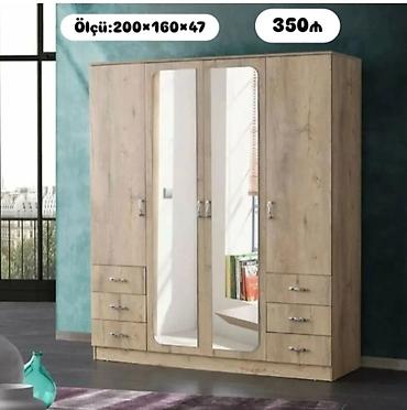 hamam ucun dolab: Yeni, 4 qapılı, Güzgülü, Açılan, Düz dolab — 1