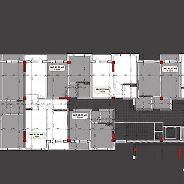 Продажа квартир: 1 комната, 41 м², Джал-15 Элитка, 9 этаж, ПСО (под самоотделку) — 8