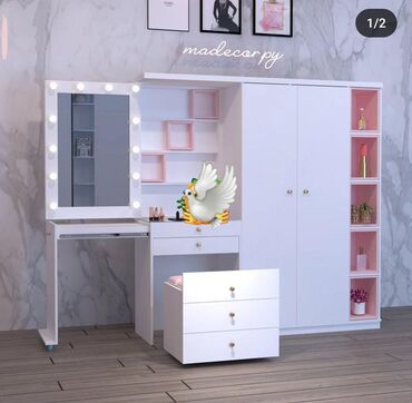 İkimərtəbəli uşaq çarpayıları: Uşaq otağı mebeli yeni dolab rəng seçimi var