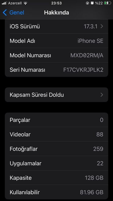 iphone se kabro: IPhone SE 2020, 128 GB, Qara