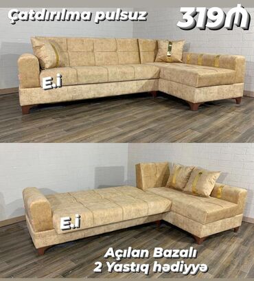 salon dest mebeli: Künc divan, Yeni, Açılan, Bazalı