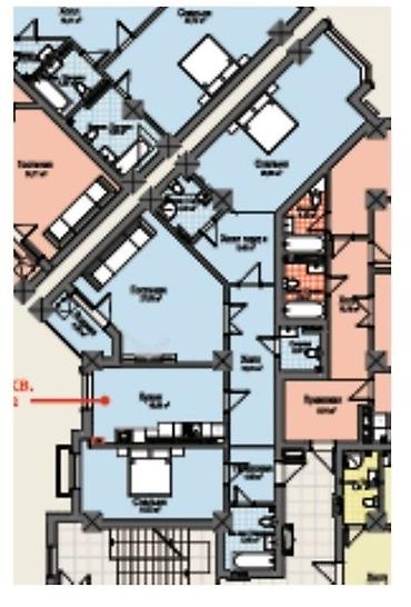 aurum: 3 комнаты, 135 м², 7 этаж, ПСО (под самоотделку) — 1