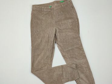 brązowa spódnice z guzikami: Spodnie materiałowe, L, stan - Dobry