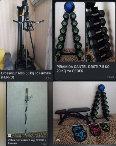 Digər idman və istirahət malları: Qantellər