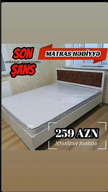 Məhsul: İkinəfərlik çarpayı – matras hədiyyə - Ölçü: 160 sm x 200 sm lalafo.az -da Məhsul: İkinəfərlik çarpayı – matras hədiyyə - Ölçü: 160 sm x 200 sm