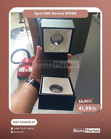 Spot 360 Dərəcə 6500K LED işıq - İki tərəfli fırlanan spot lalafo.az -da Spot 360 Dərəcə 6500K LED işıq - İki tərəfli fırlanan spot