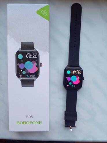 ag saat: Новый, Смарт часы, Borofone, цвет - Черный