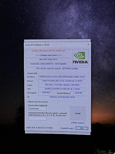 fx 8300: 📌 Характеристики: 🔹 Процессор: Intel Core i3-6100 🔹 Видеокарта: GTX — 4