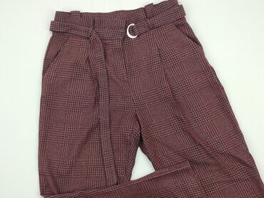różowe bluzki z dekoltem: Material trousers, New Look, L (EU 40), condition - Very good