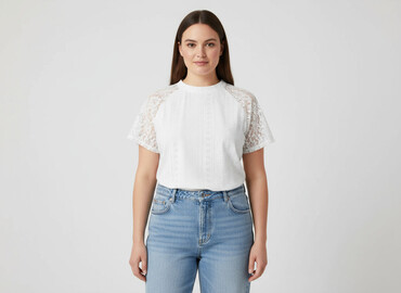 bluzki z koronką plus size: Жіноча блуза, розмір XL