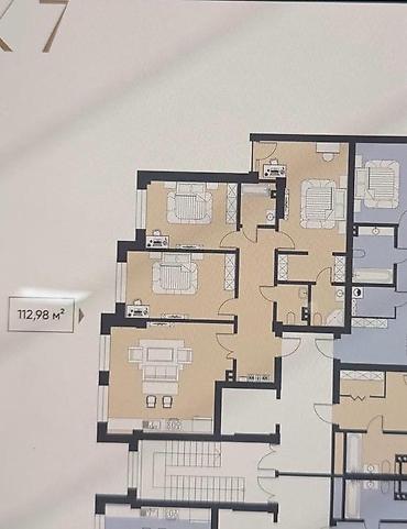 2 8: 3 комнаты, 113 м², Орто-Сай с. Элитка, 2 этаж, ПСО (под самоотделку) — 2