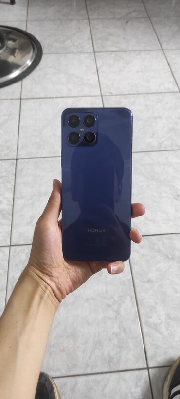 Qaşıqlar: Honor X8, 128 GB, rəng - Göy, İki sim kartlı
