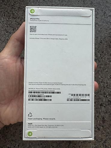 m7 pro: IPhone 17 Pro, 256 ГБ, цвет Silver (серебристый). Модель A3256 — 2