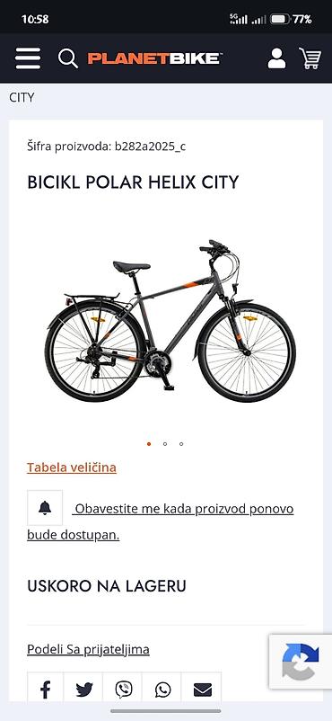brzinomer za bicikl lidl: Gradski/trekking bicikl Polar – potpuno opremljen za svakodnevnu — 8