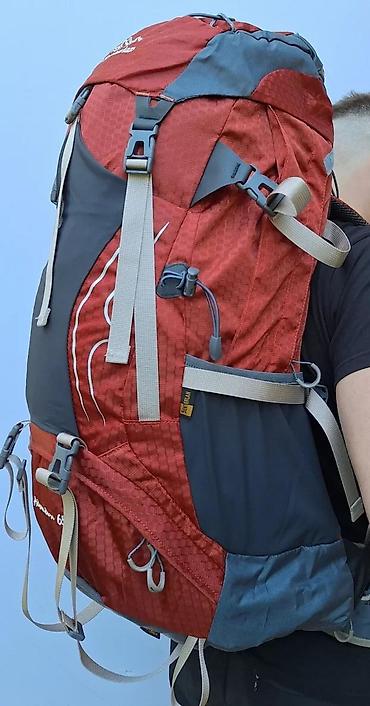 Sportske torbe i rančevi: Planinarski ranac Adventure 65L – crveno/crni - Zapremina: 65 litara — 7