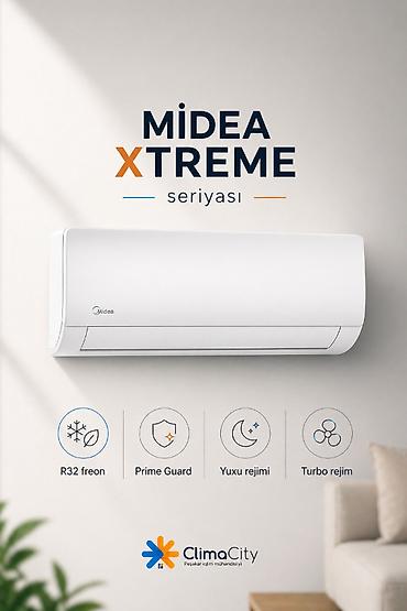 Məişət texnikası: Kondisioner Midea, Yeni, 85-90 kv. m, Split sistem, Kredit yoxdur, Pulsuz quraşdırılma — 5