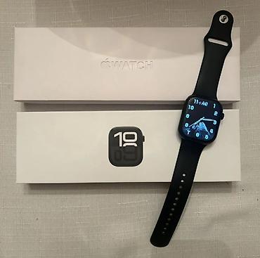 apple eatch: Apple Watch Series 10 (Model A3000) - Rəng: Qara korpus, qara silikon — 1