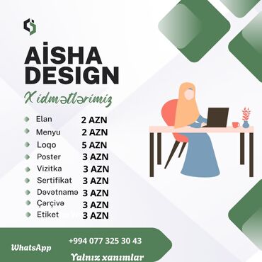 реклама для наращивания ресниц: Aisha Design – qrafik dizayn xidmətləri Xidmətlər: - Elan dizaynı – 2