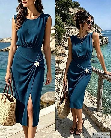 baletanke devojcice: Elegantna midi letnja haljina Emi Moda – Made in Italy - Kroj: bez — 10