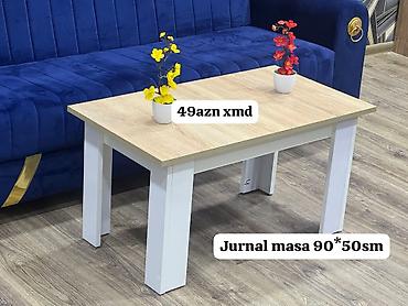 lovhe satisi: Jurnal masa – 90×50 sm - Üst lövhə: açıq palıd rəngli laminat - — 1