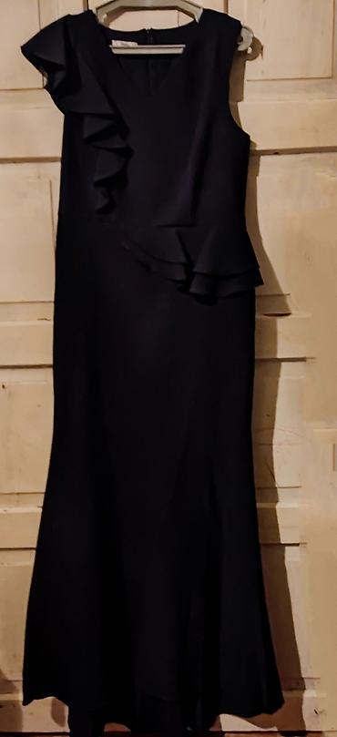 Qara uzun ziyafət/libas,razmer-44,46,48 - Model: qolsuz, V-vari