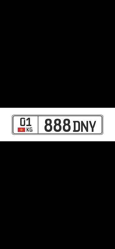 Индивидуальный автомобильный номер «01 KG 888 DNY». - Формат