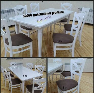 Sifarişlə masa və oturacaq dəstləri: ✔️Sifarişlə✔️ ✔️Kuxna üçün stol stul dəsti✨✨. 2 stul masa künc divan — 16