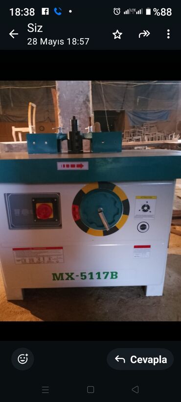 Drellər: MX-5117B frez dəzgahı - Model: MX-5117B şaquli mil (spindle moulder)