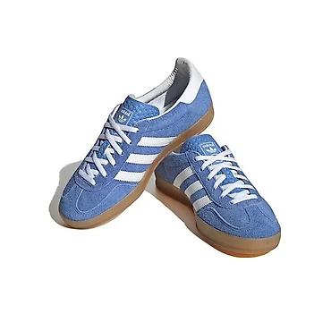 адидас газели: Adidas GAZELLE INDOOR — унисекс кроссовки - Цвет: небесно‑синий верх — 1