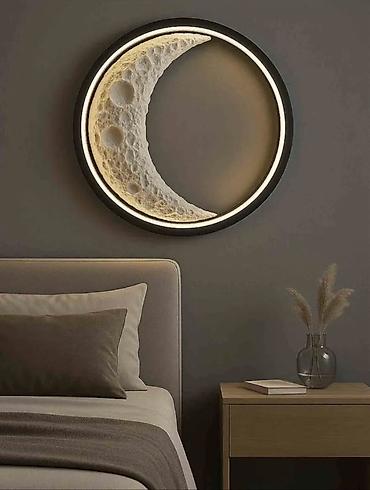 Бра и настенные светильники: Настенный светильник «Луна» с 3D-рельефом лунной поверхности - Тип — 1