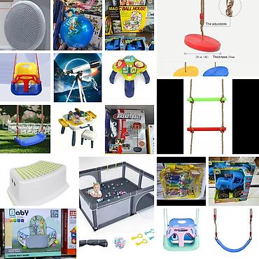 Другой текстиль: Игрушки Новая все Качеля Качели Балансир Горка Синий трактор Стол и — 1