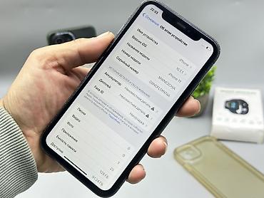 lphone 11: IPhone 11, Б/у, 128 ГБ, Черный, Чехол, 100 % — 6