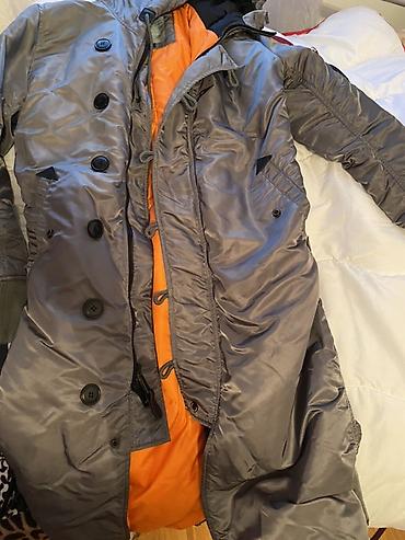 Zimska duga parka/jakna, maslinasto‑sive boje, sa kapuljačom i toplom at lalafo.rs — 5 Zimska duga parka/jakna, maslinasto‑sive boje, sa kapuljačom i toplom — 5