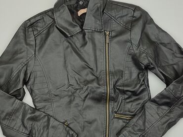 zara spódnice z eko skóry: Leather jacket, L (EU 40), condition - Good