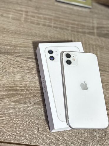 Apple iPhone: IPhone 11, 128 GB, Ağ, Zəmanət, Simsiz şarj, Face ID